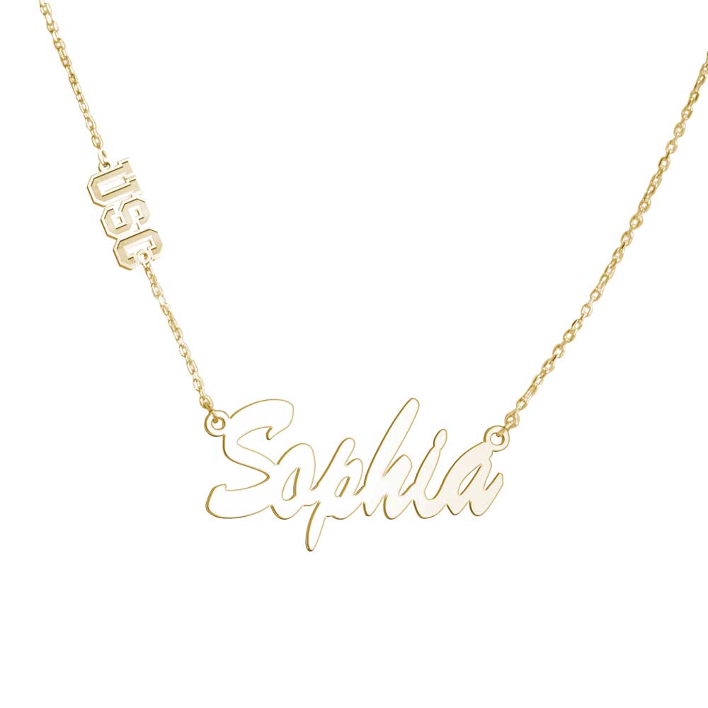 Usc Custom Charm Name Necklace