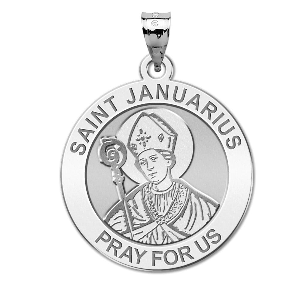 Saint Januarius Round Religious Medal