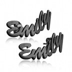 Pair of Script Name Earrings
