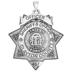 Personalized 7-Point Star Georgia Sheriff Badge with Your Dept., Rank and Number