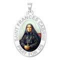 Saint Frances Cabrini Oval Religious Medal "Color"