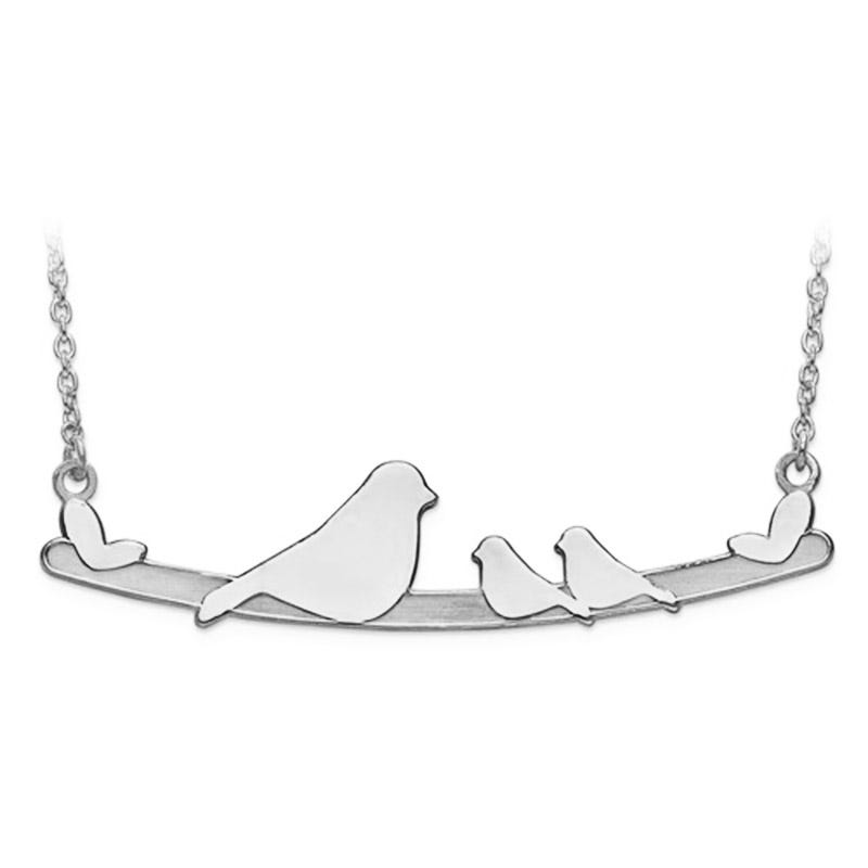 Personalized Family Bar with Birds & Chain Included