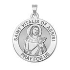 Saint Vitalis Of Assisi Round Religious Medal