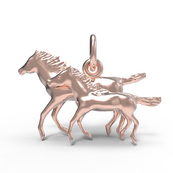 Horse and Colt Charm
