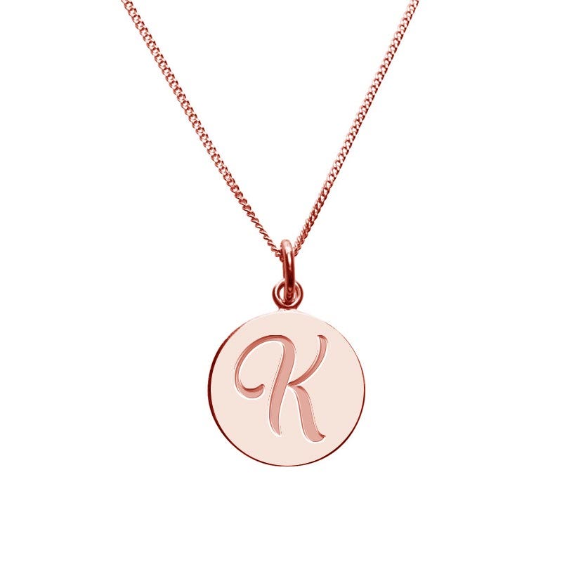 Round Disc Name Pendant
