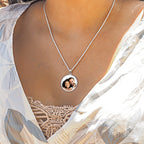 Round with Border Photo Pendant