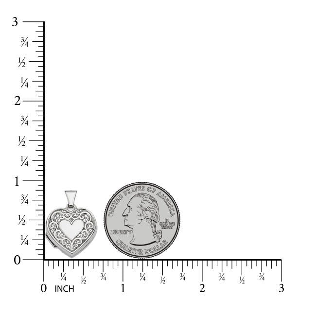 Floral Heart Photo Locket