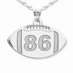 Custom Football Pendant with Number
