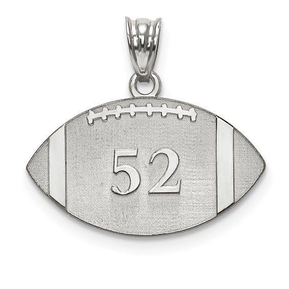 Custom Football Charm or Pendant with Number