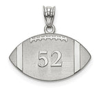 Custom Football Charm or Pendant with Number