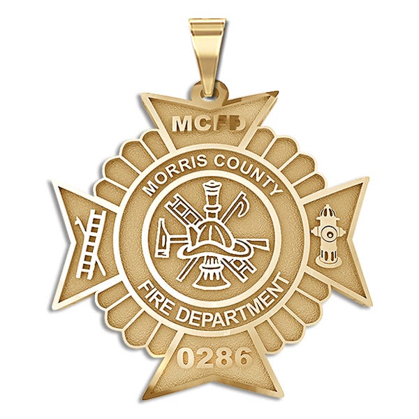 Maltese Cross Firefighter Badge