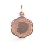 Boys Head Scalloped Disc Charm