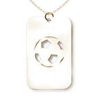 Soccerball Cut-Out Rectangle Pendant