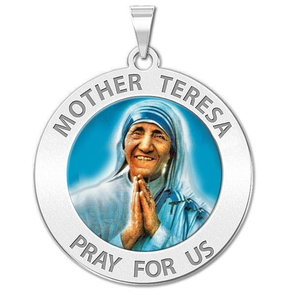 Mother Teresa Religious Medal "Color