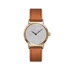 Custom Swiss QuartzLine Fingerprint Leather Band Watch