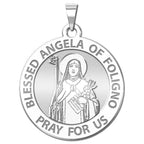 Blessed Angela of Foligno Round Religious Medal