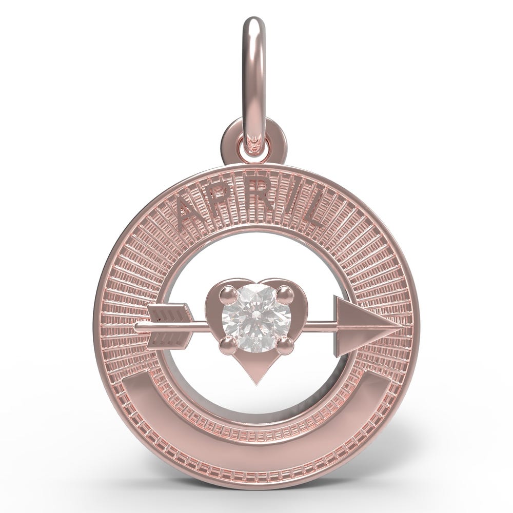 April Love Birthstone Charm