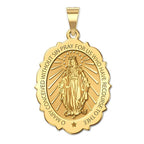 Miraculous Medal Scalloped Oval
