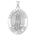 Saint Lazarus Oval Religious Medal