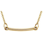 Petite Bar Necklace with 18 Inch Chain