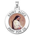 Saint Alice Round Religious Medal Color