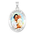 Saint Gianna Beretta Molla Oval Color Religious Medal