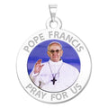 Pope Francis Religious Medal Round Color