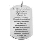 "Lord's Prayer" Dog Tag Script Pendant