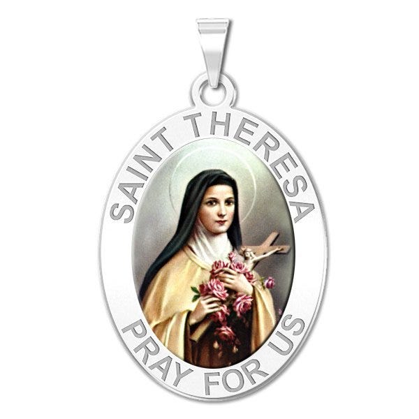 Saint Theresa Oval Religious Medal