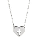 Pierced Cross Heart Necklace