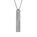 Custom Fingerprint Vertical Tag Charm or Pendant