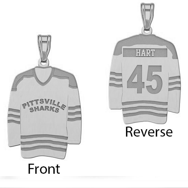 Hockey Jersey Pendant with Name & Number