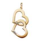 Interlocking Double Heart Name Necklace with Chain