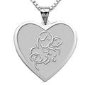 Mother with Two Sons - Heart Pendant