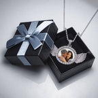 Photo Engraved Cubic Zirconia Angel Pendant