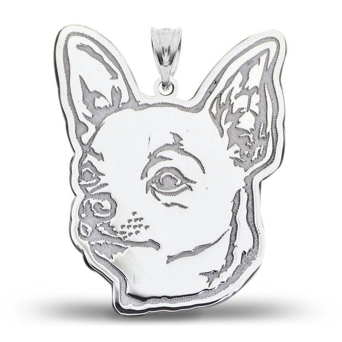 Chiuahua Dog Portrait Charm or Pendant
