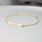 Dainty Thin Name Bar Bracelet