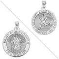 Men's Track & Field - Saint Christopher Doubledside Sports Religious Medal