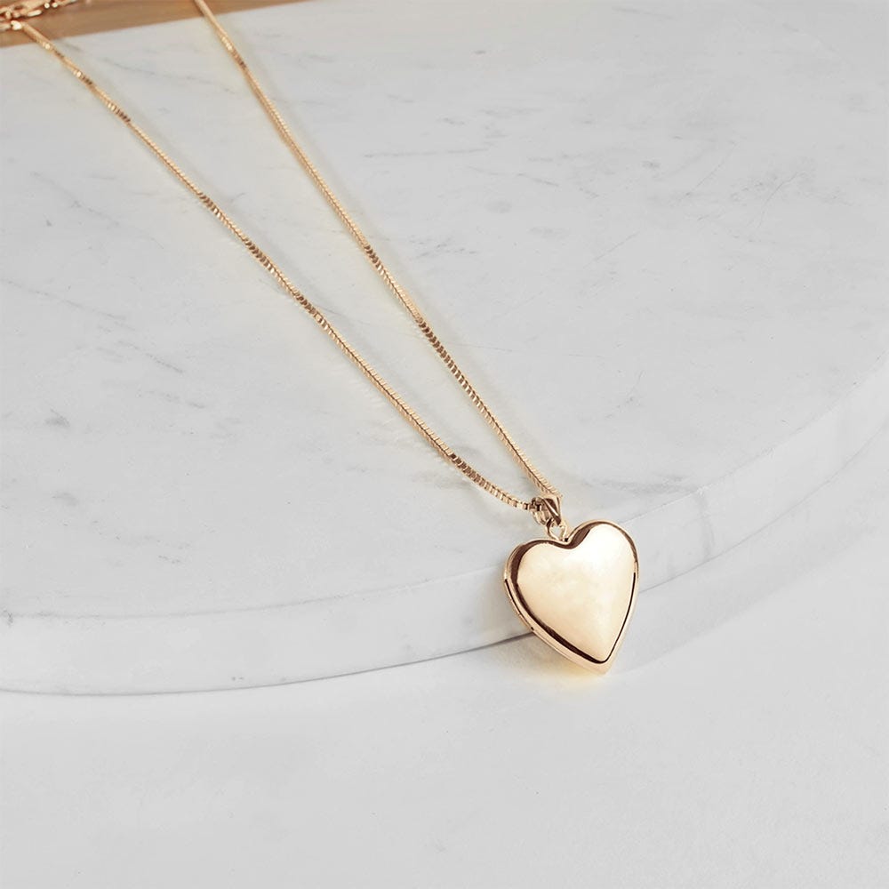 14K Gold Filled Heart Photo Locket