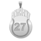 Custom Baseball Charm or  Pendant w/ Name & Number