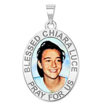 Blessed Chiara Luce Oval Religious Medal Color