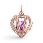 Embraced with Love February Stone Charm (8350-002)
