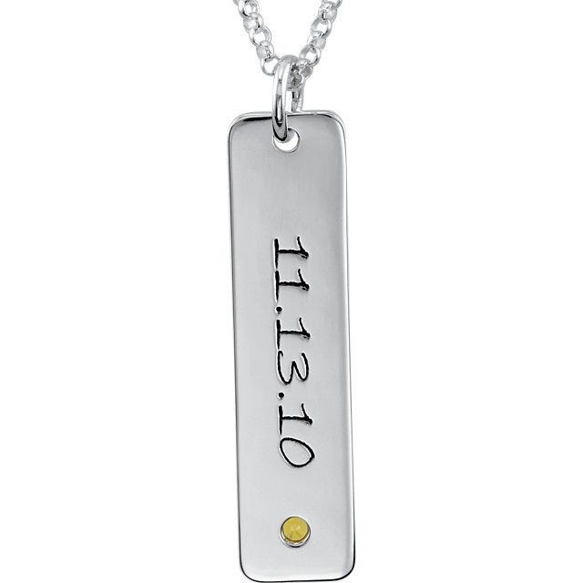 Birthstone Tall Tag