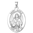 Saint Adele Oval Round Religious Medal