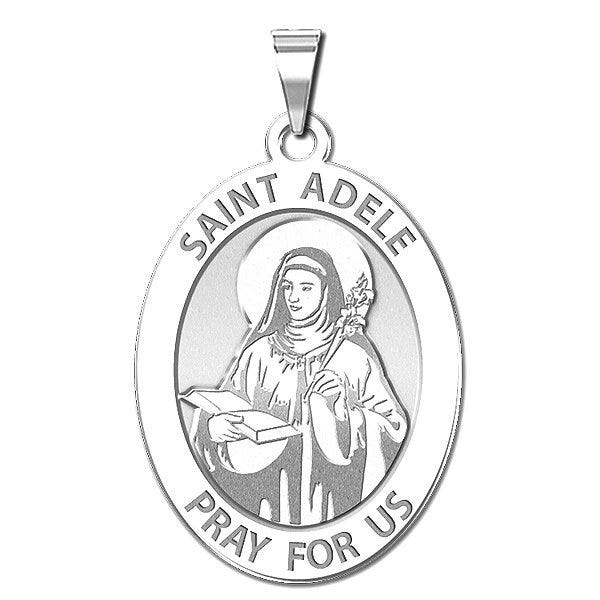 Saint Adele Oval Round Religious Medal