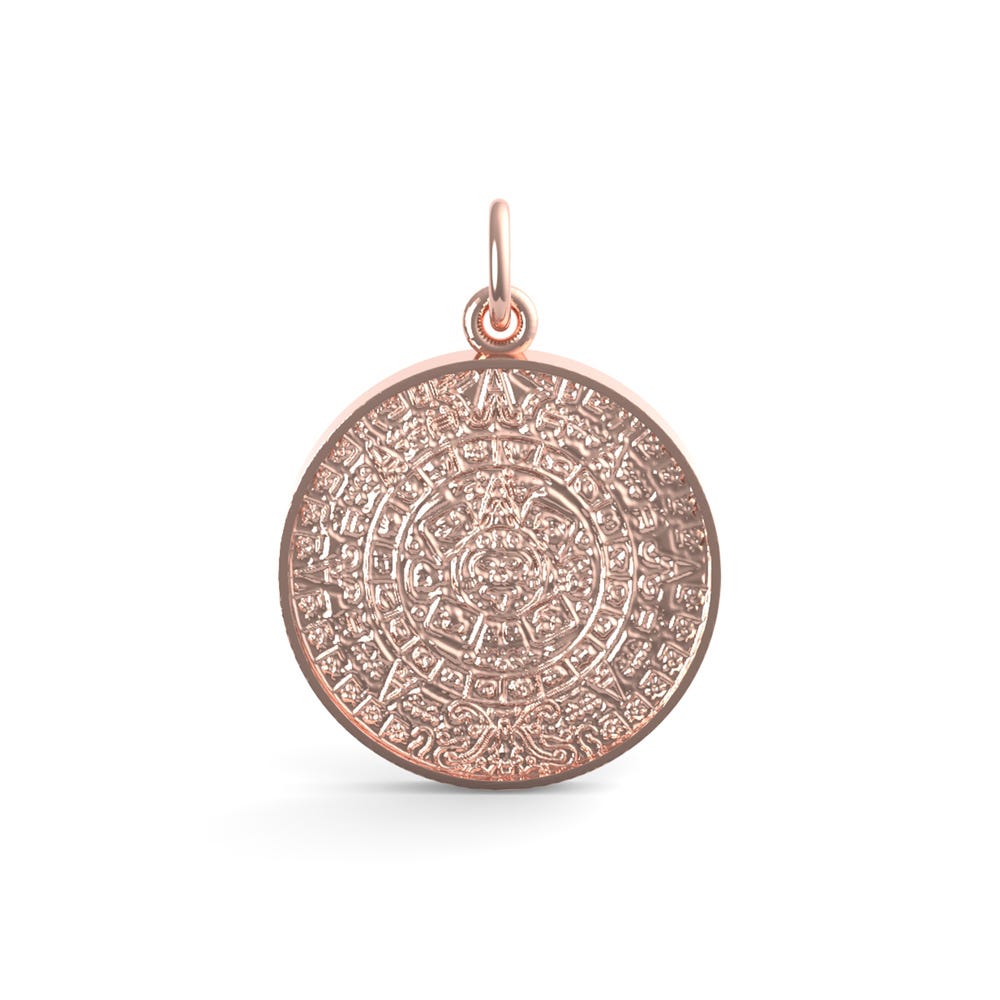 Aztec Sun Charm (Engravable)