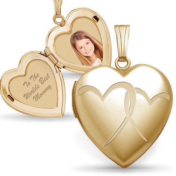 Interlocking Hearts Photo Locket