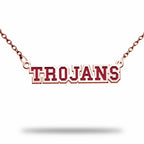 Usc Color Enamel Block Trojan Necklace
