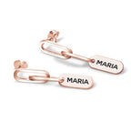 Exclusive Personalized Paperclip Name Earrings