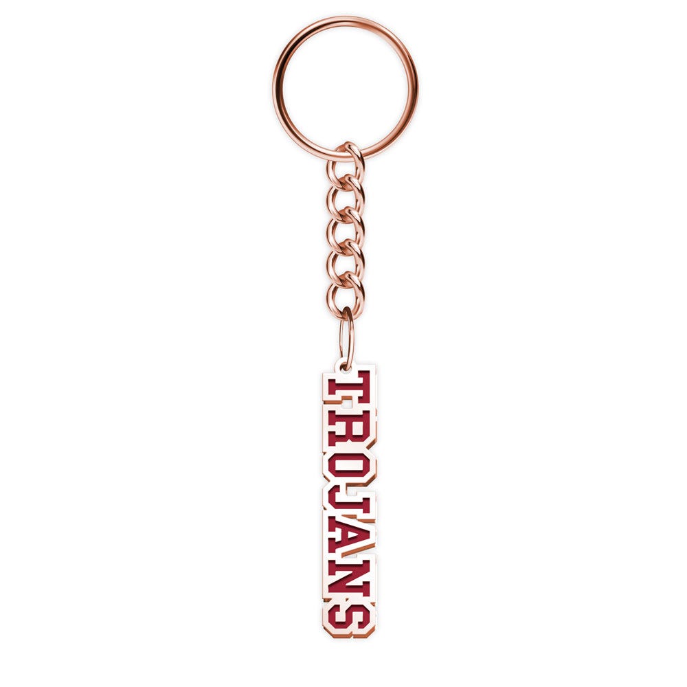 Usc Color Enamel Block Trojans Key Chain